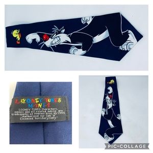 LOWEST Warner Bros. Looney Tunes Sylvester and Tweetie Blue Tie
